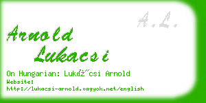 arnold lukacsi business card